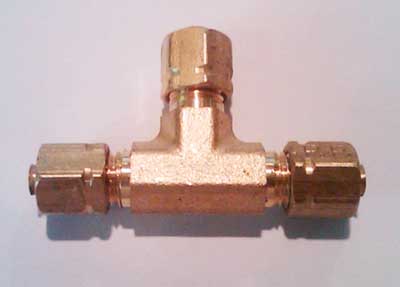 1/8"T x 1/8"T x 1/8"T Tee Compression Fitting 44769