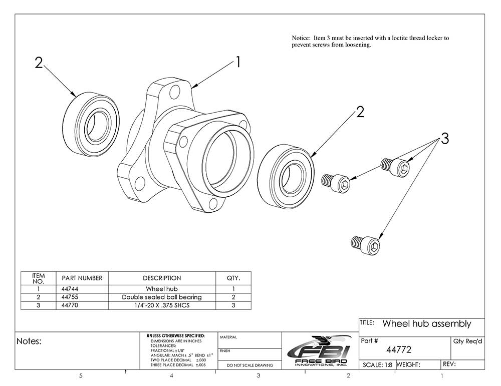 Hub Assembly for 5/8" #44772