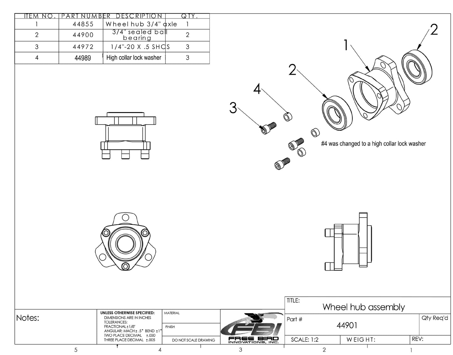 Hub Assembly for 3/4" #44901
