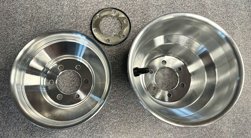 6"D x 6"W Split Rim Polished Wheel 44913B-HD