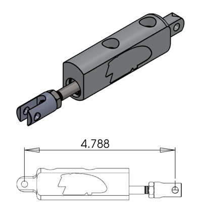 Master Cylinder Assembly Heel/Toe (no reservoir) #44962