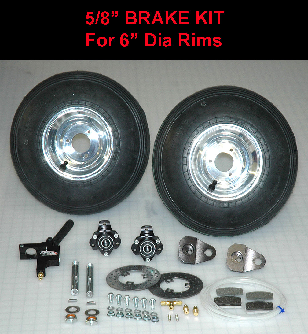 5/8 Black Max Brake Kit (.625") (For 6" Diameter Wheel)